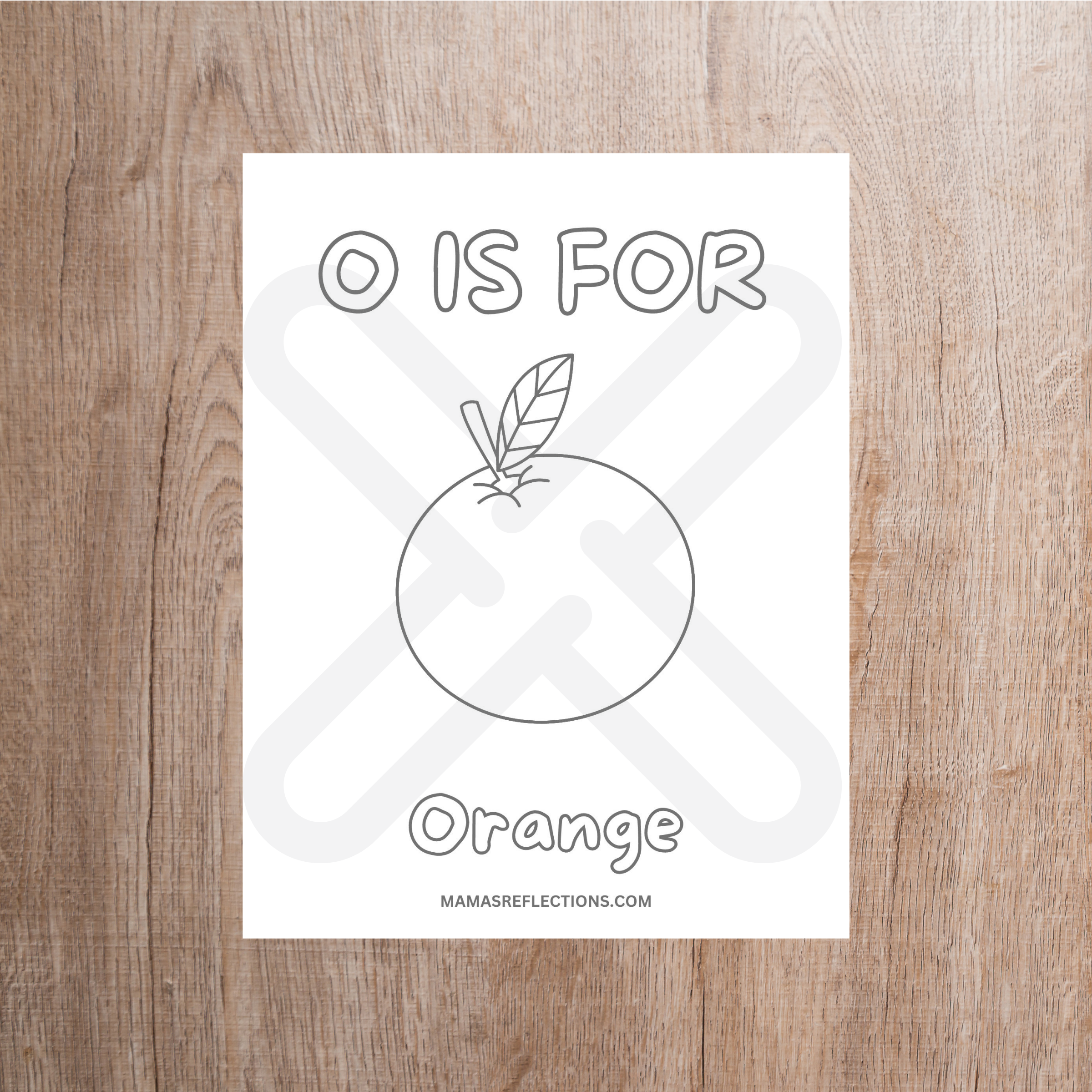 M-O Coloring Page for kids