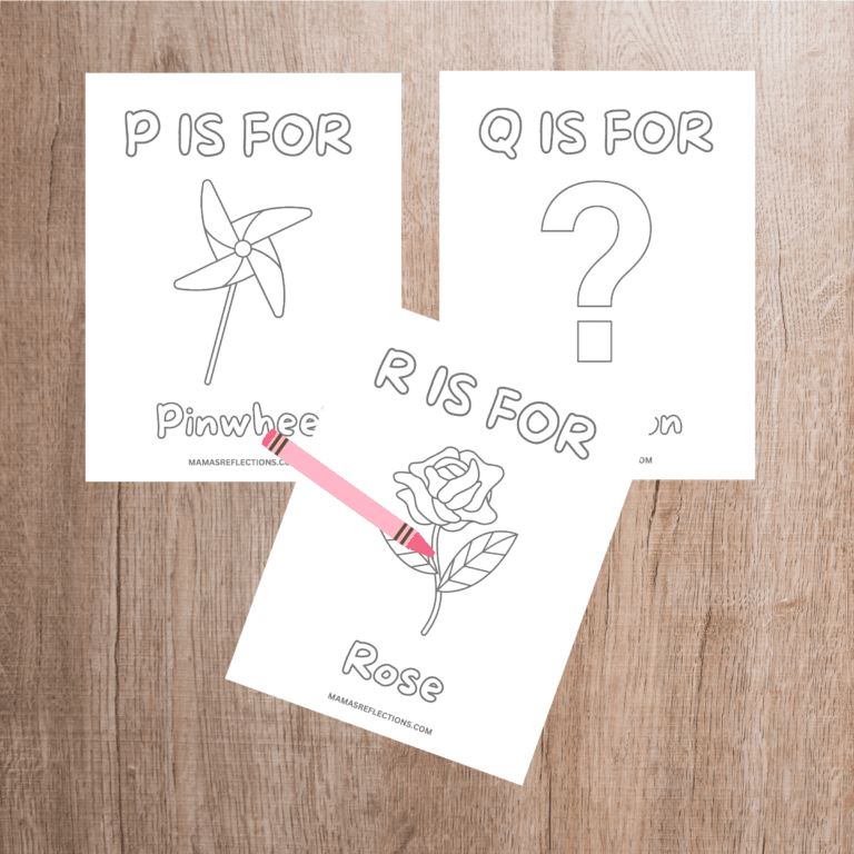 P-R Coloring Page for kids