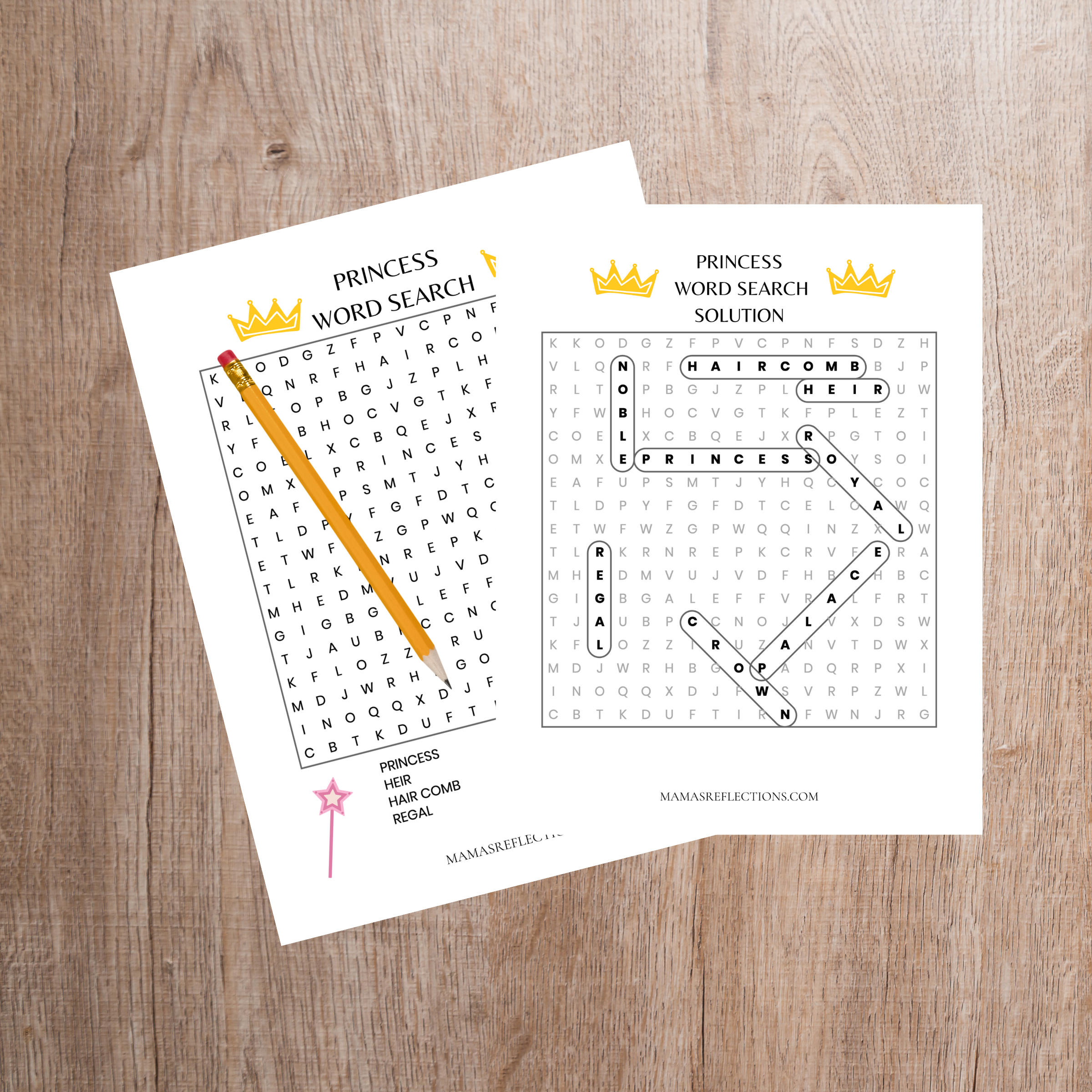 Princess Word Search Cover
