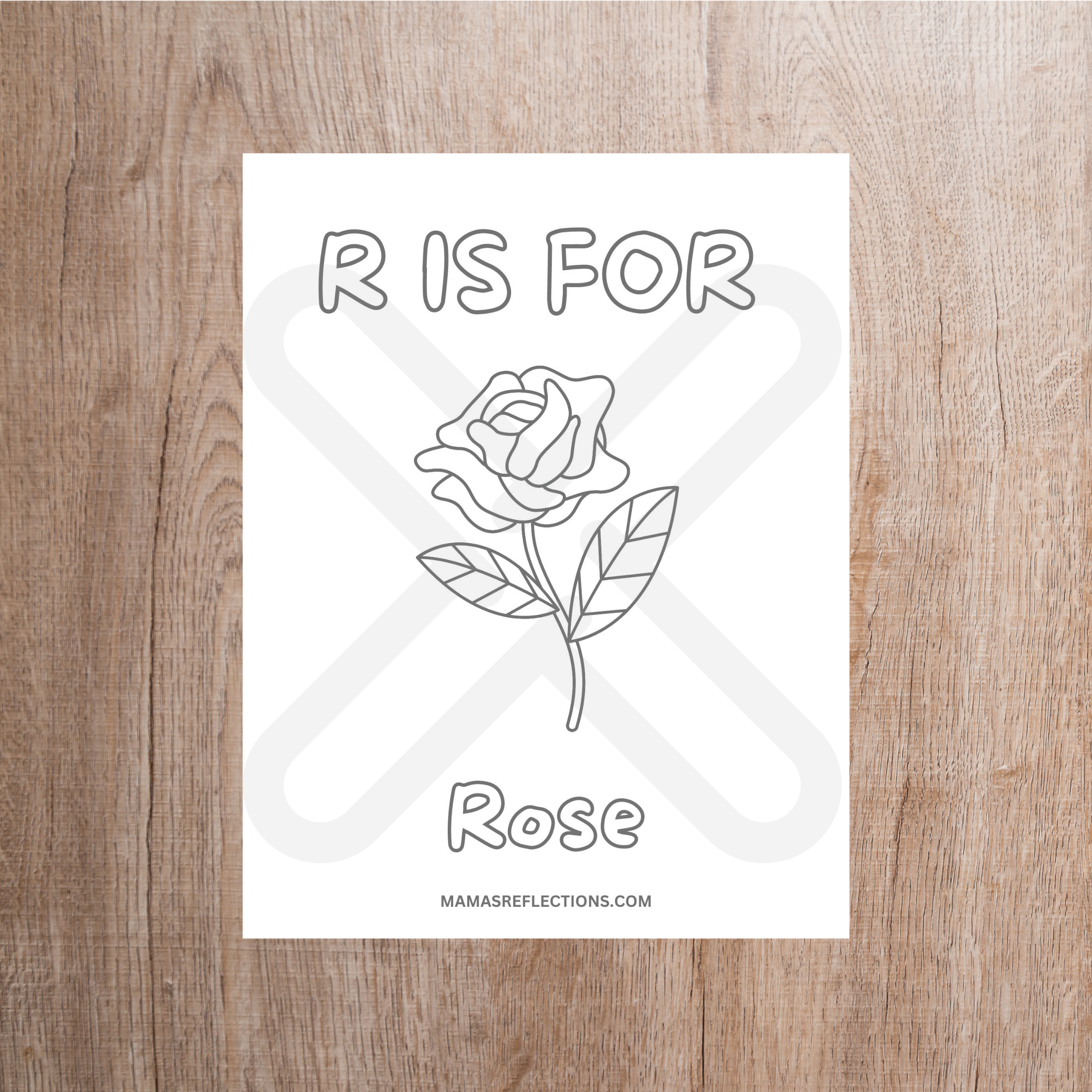 P-R Coloring Page for kids