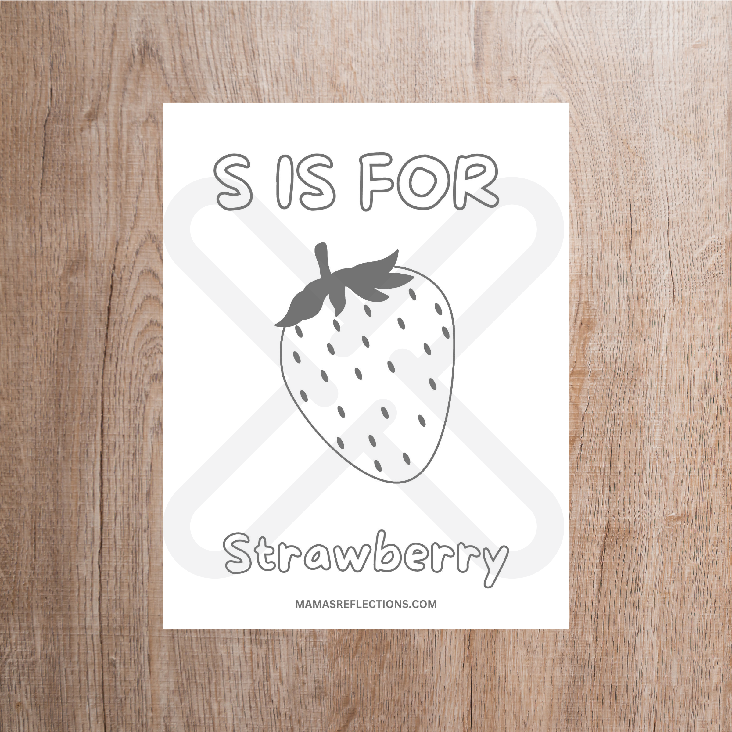 S-V Coloring Page for kids