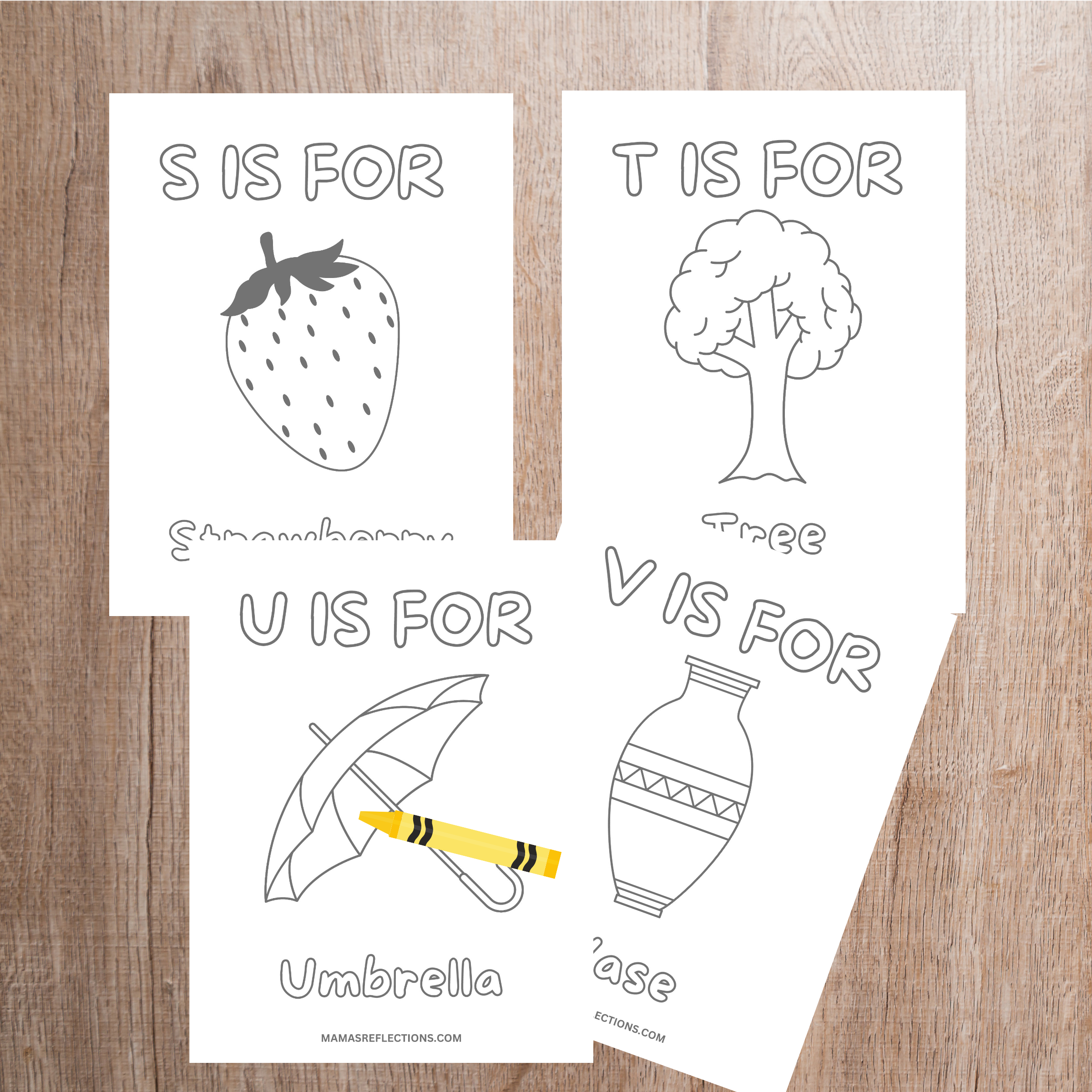 S-V Coloring Page for kids