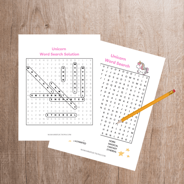 Unicorn Word Search Cover