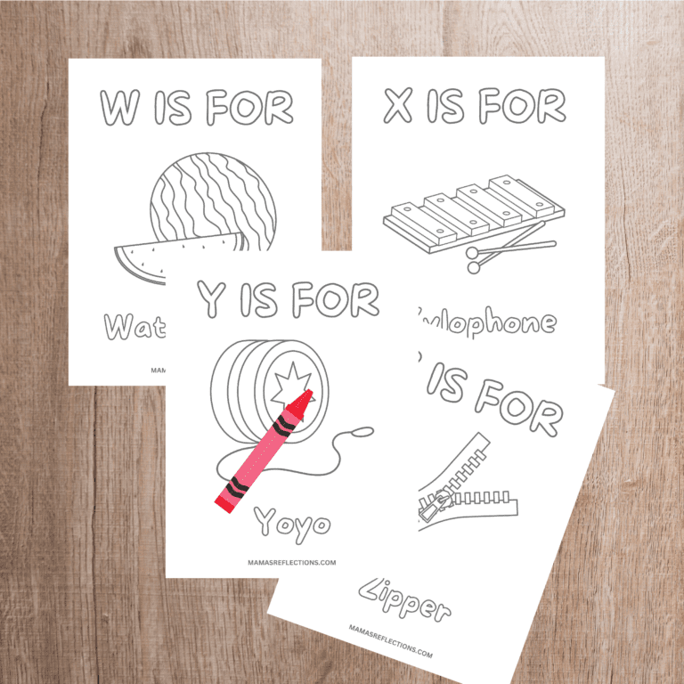 W-Z Coloring Page