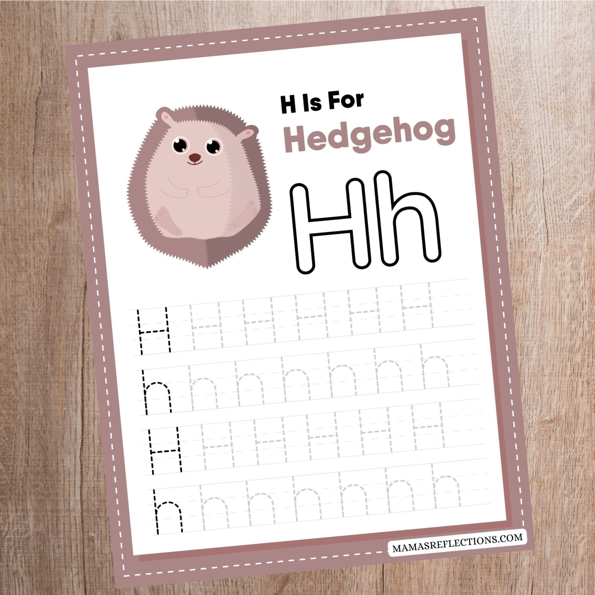 Hedgehog Letter H Tracing Worksheet Free Printable - Simple Recipes and ...