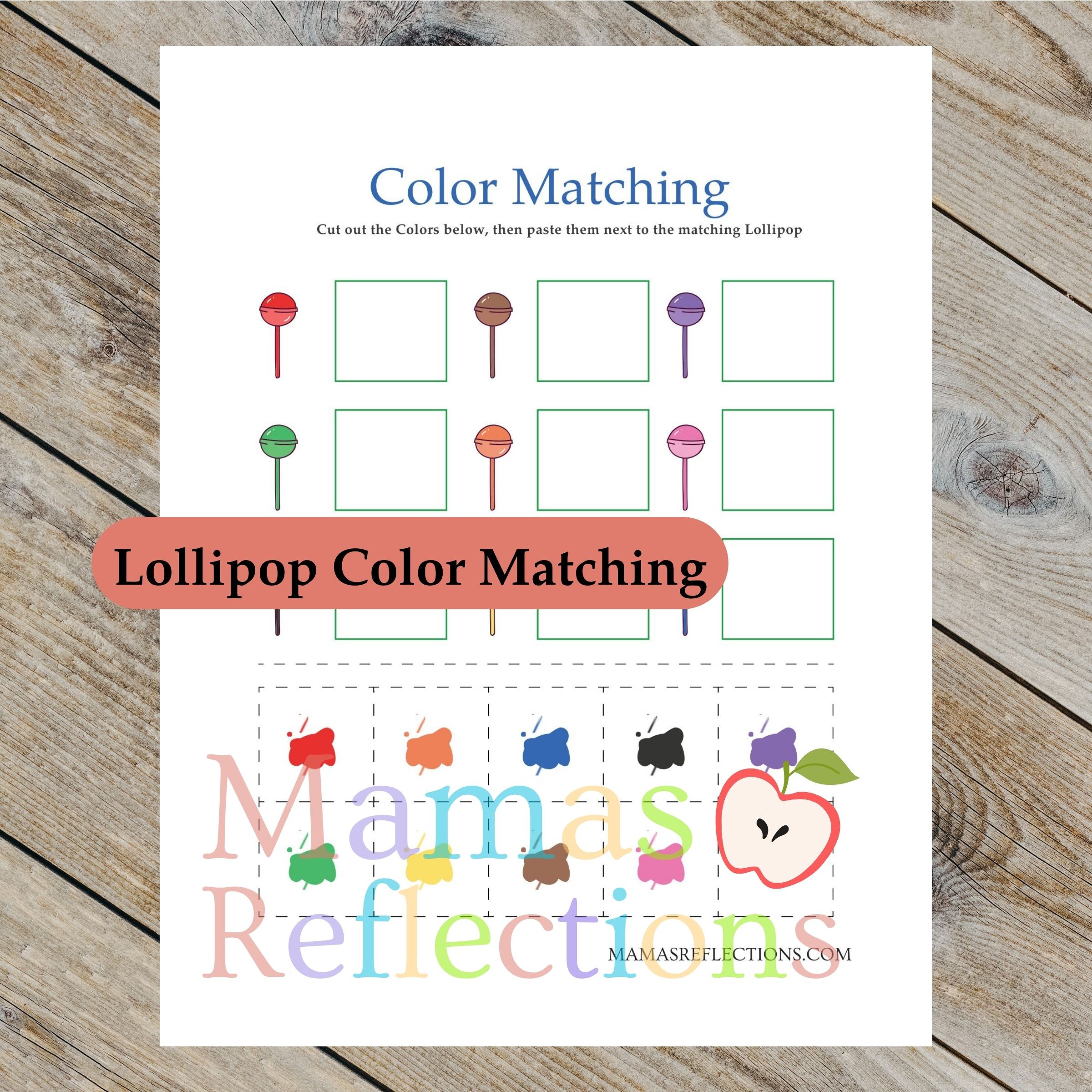 Lollipop Color Matching Activity