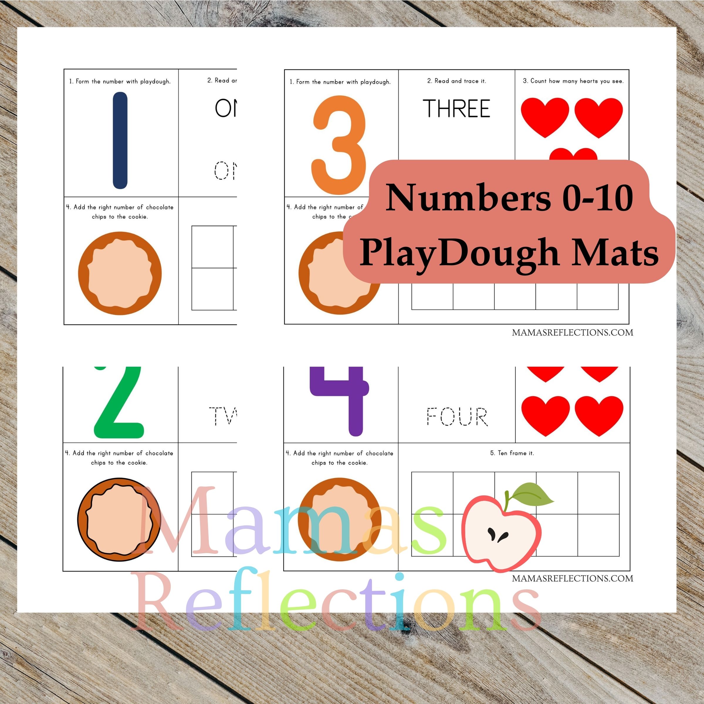 Numbers 0-10 PlayDough Mat