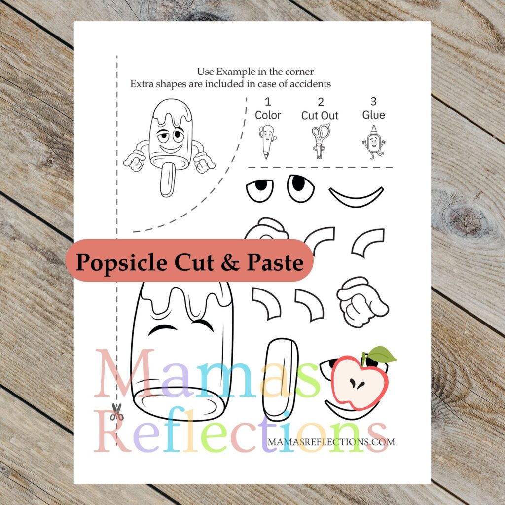 Popsicle Cut & Paste Activity