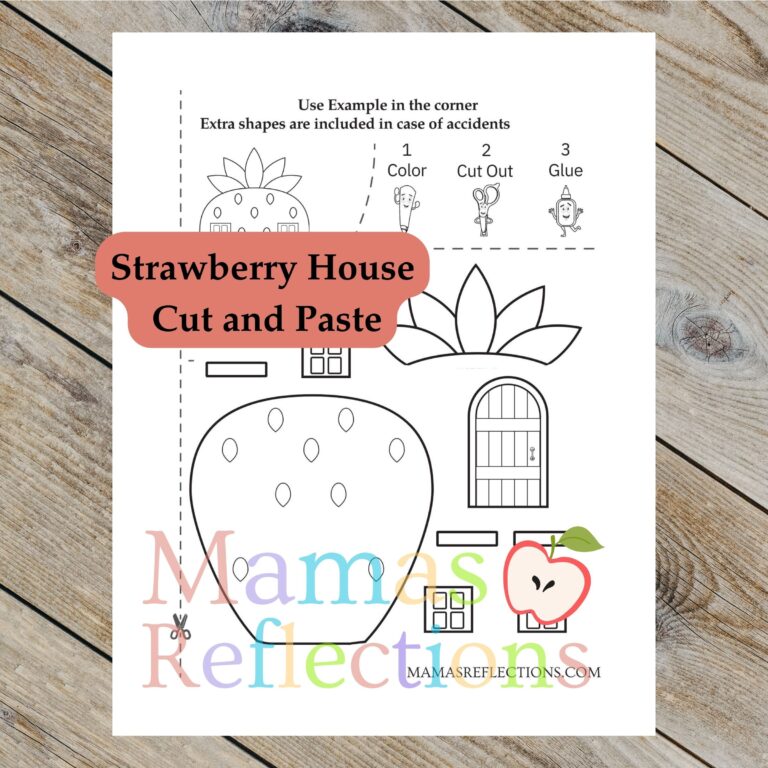 Strawberry House Cut and Paste Craft