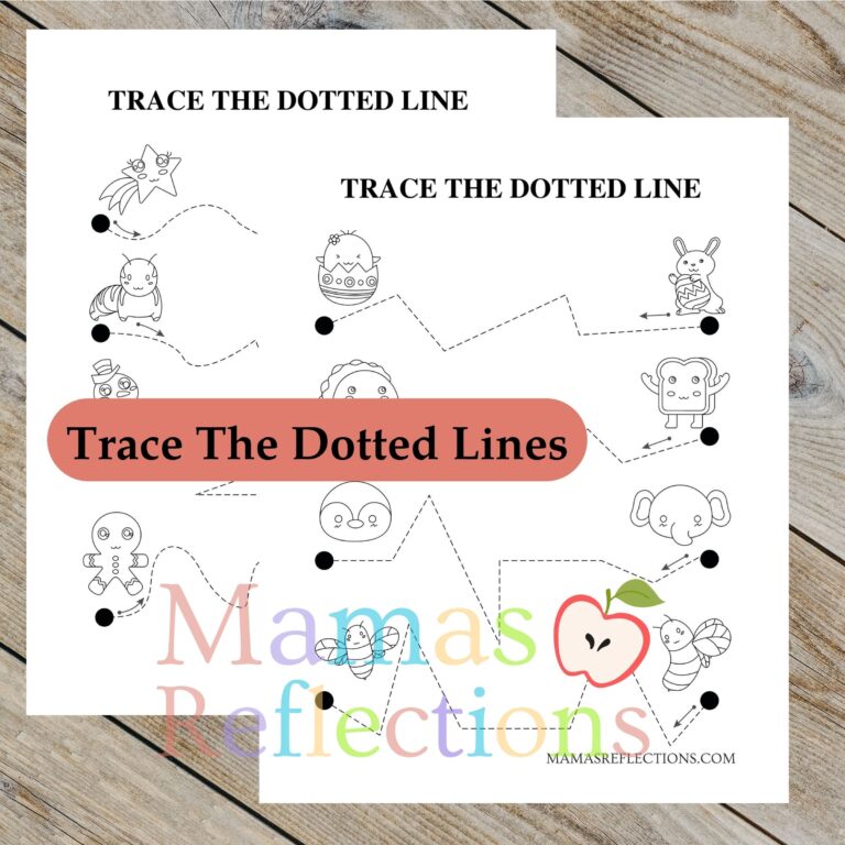 Trace The Dotted Lines Worksheet