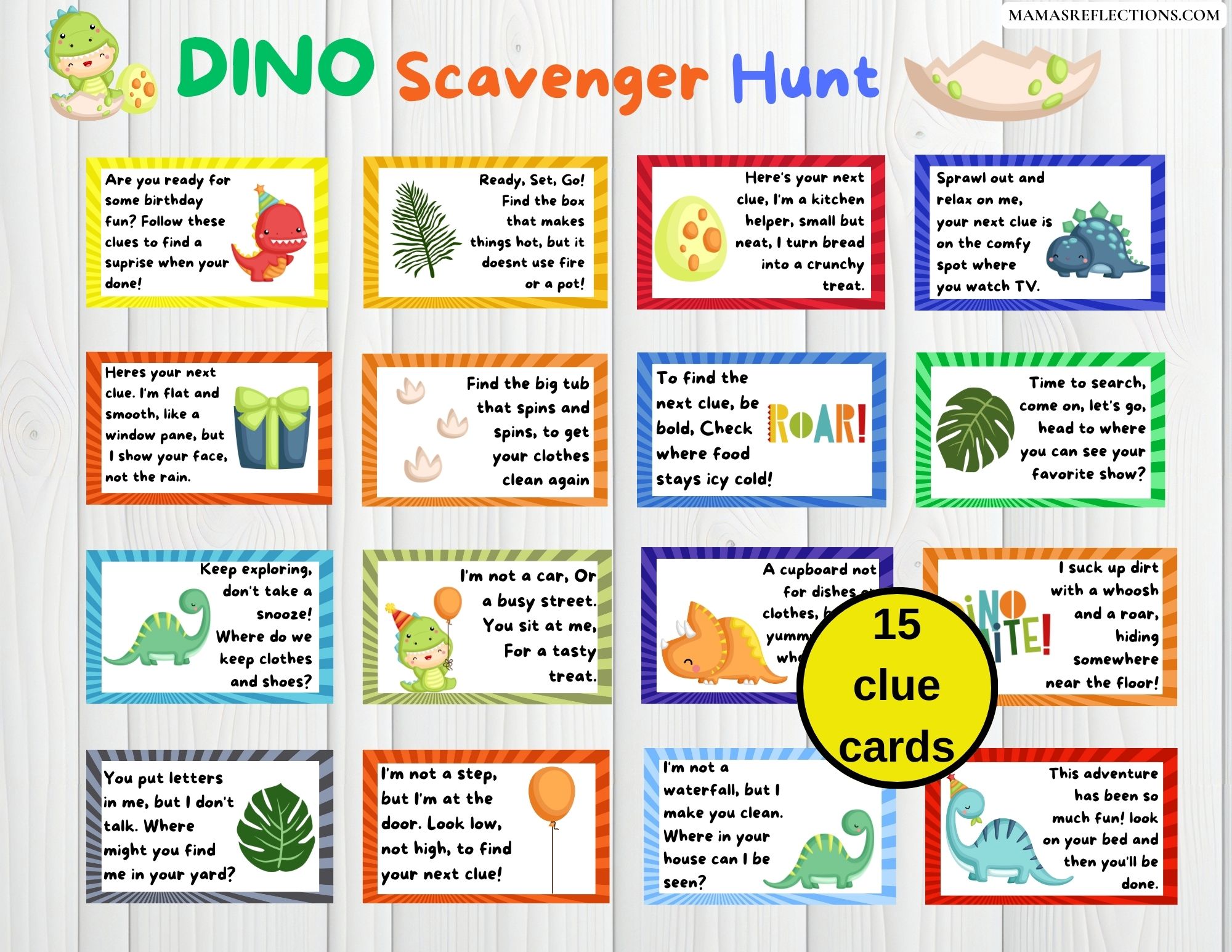 Dino Birthday Scavenger Hunt COVER IMAGE