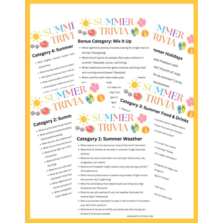 SUMMER TRIVIA for kids