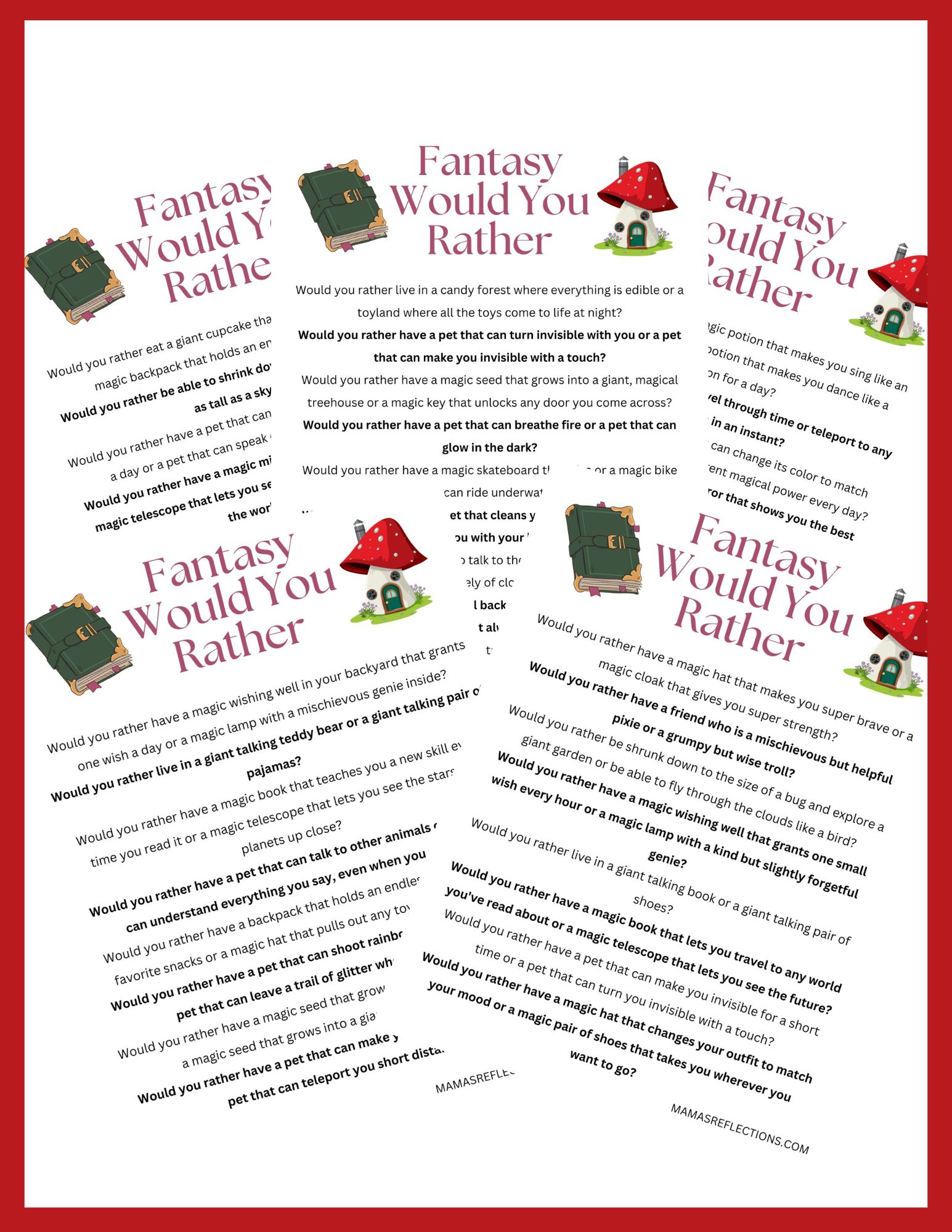 90 Fantasy Imagination Would You Rather Questions
