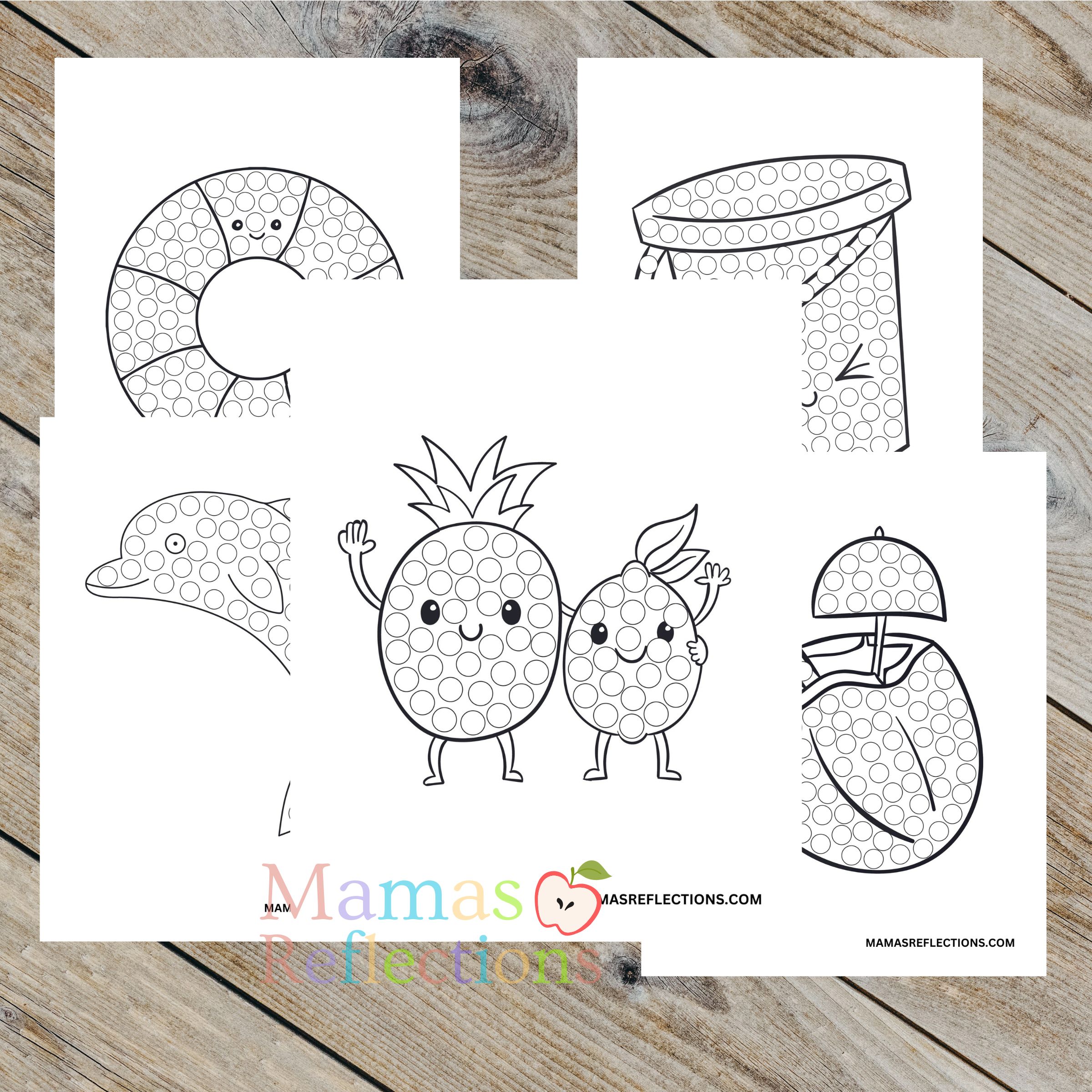 Summer Time Do a Dot Coloring Pages