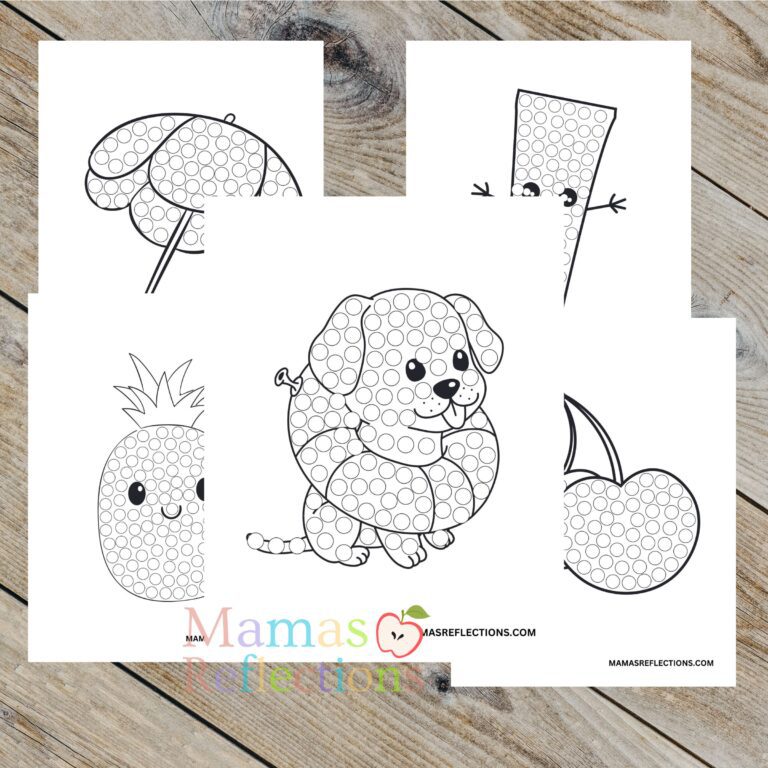 Summer Coloring Dot Marker Coloring Pages