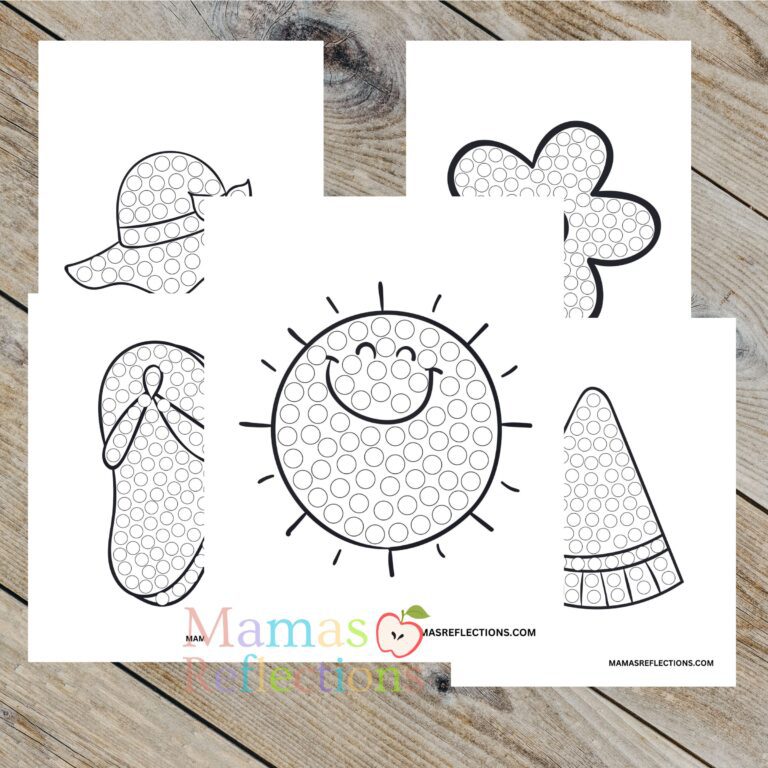 Summer Dot Maker Coloring Pages
