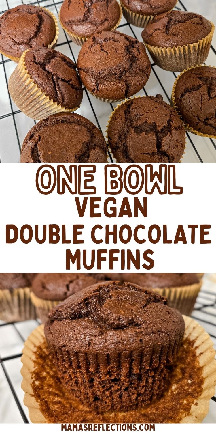 Best Vegan Double Chocolate Muffins – Easy One Bowl Chocolate Muffin Recipe