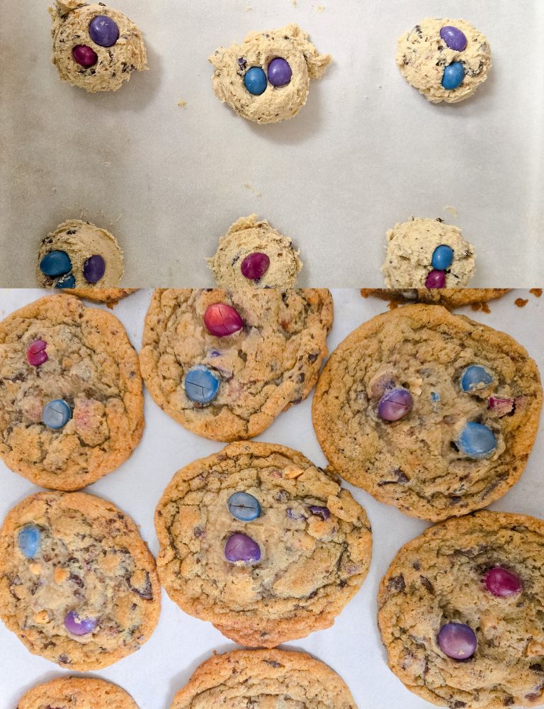 Chewy-Vegan-M&M-Cookies