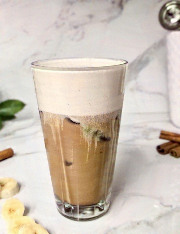Non-Dairy Iced Banana Bread Latte Recipe