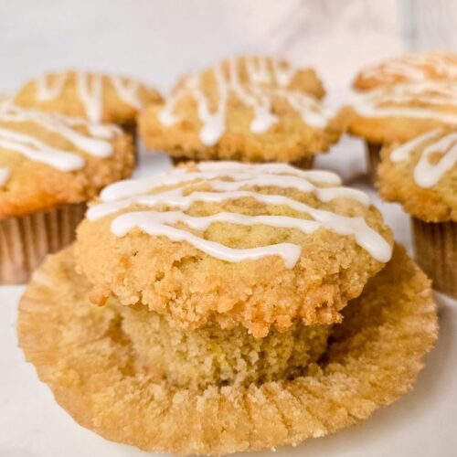 Moist & Fluffy Vegan Lemon Crumb Muffins