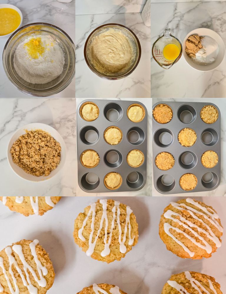 Moist & Fluffy Vegan Lemon Crumb Muffins