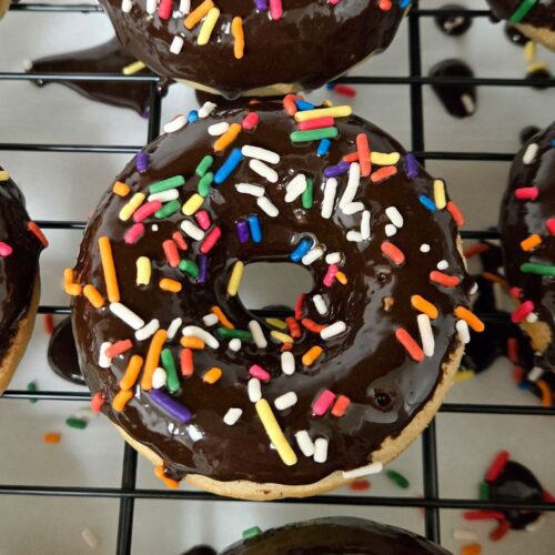 Baked Vegan Chocolate Glazed Donuts