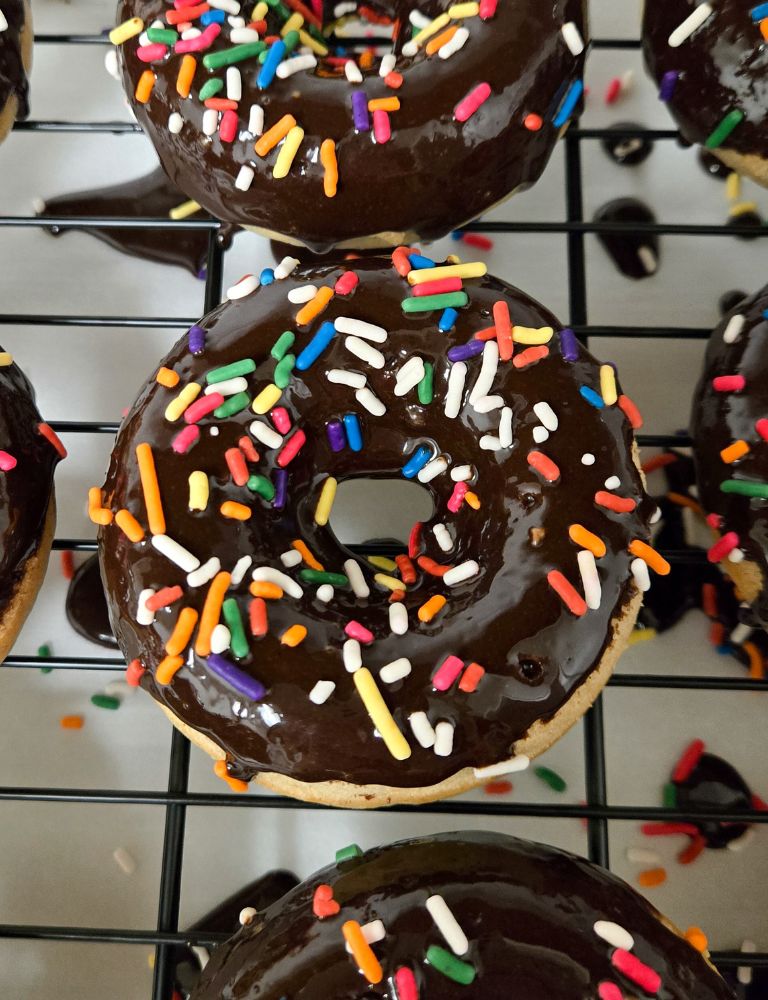 Baked Vegan Chocolate Glazed Donuts