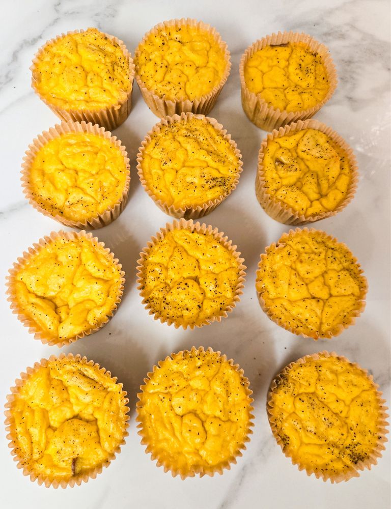 Vegan Cheesy Bacon Egg Bites