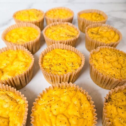 Vegan Cheesy Bacon Egg Bites