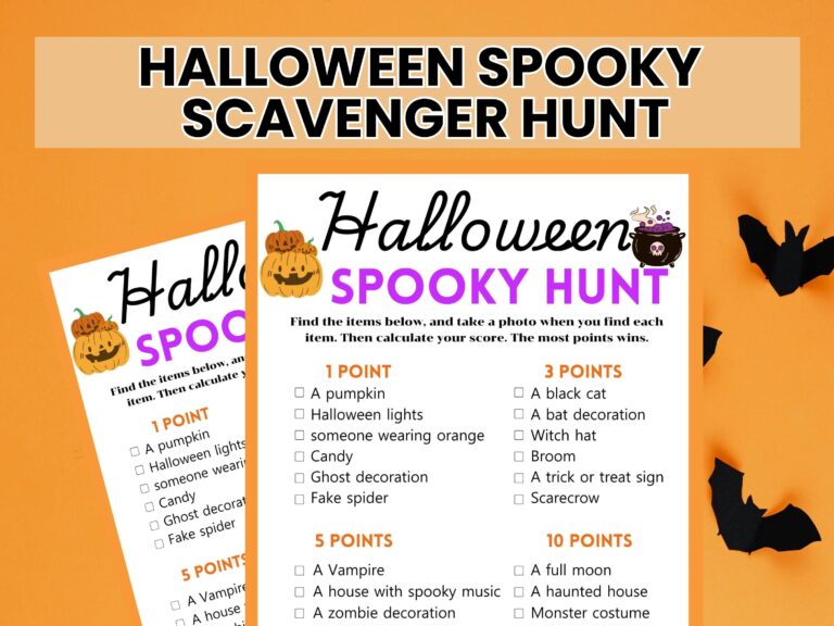 halloween spooky scavenger hunt