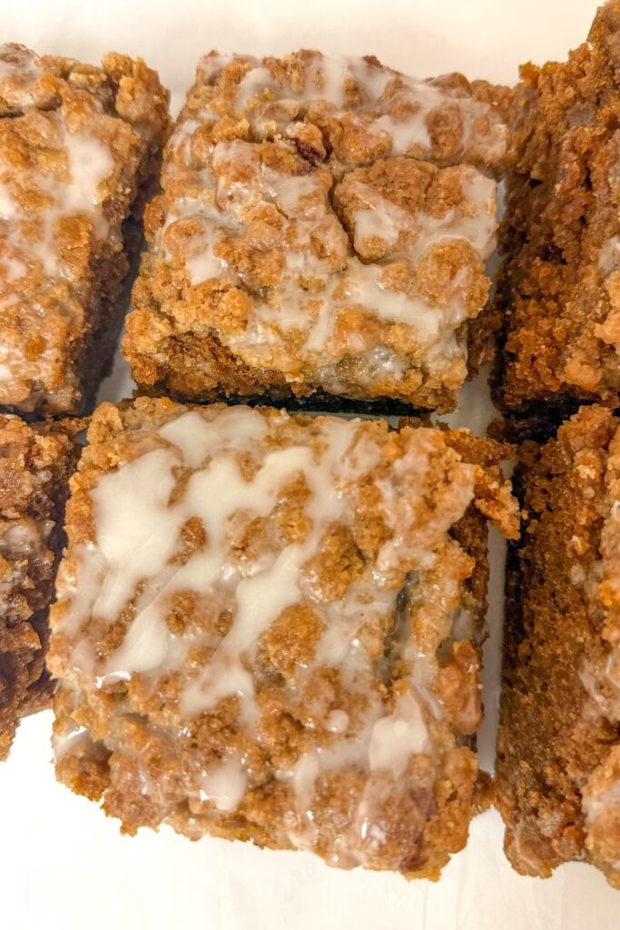 Vegan Pumpkin Coffee Cake with Maple Glaze