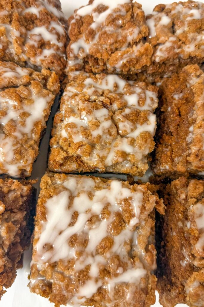 Vegan Pumpkin Coffee Cake with Maple Glaze