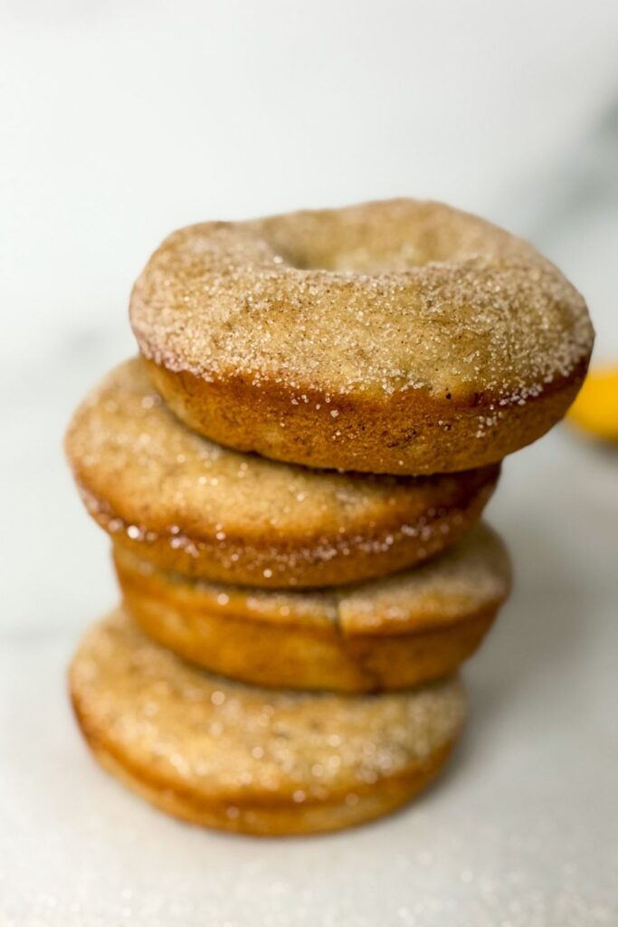 vegan baked banana donuts