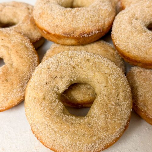 vegan baked banana donuts